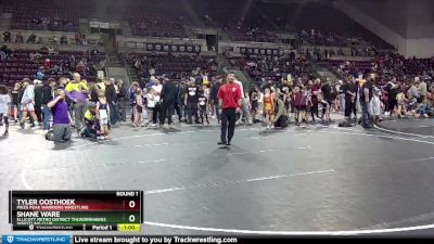 49-52 lbs Round 1 - Tyler Oosthoek, Pikes Peak Warriors Wrestling vs Shane Ware, Ellicott Metro District Thunderhawks Wrestling Club