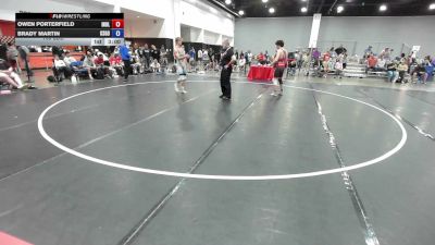 165 lbs Owen Porterfield, Team Indiana Blue vs Brady Martin, Team Kansas Gold