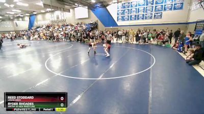 100 lbs Champ. Round 1 - Reed Stoddard, Logan Grizz vs Ryder Rhoades, Uintah Jr High Wrestling