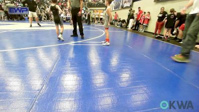 52 lbs Round Of 16 - Carson Hunt, Weatherford Youth Wrestling vs Emmett Jerry, Rough Riders