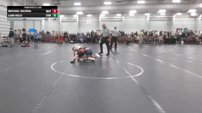 98 lbs Round 7 (10 Team) - Michael Nicosia, Mat Assassins Black vs Liam Kelo, CTWHALE Green