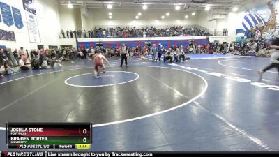 144 lbs Champ. Round 2 - Joshua Stone, Post Falls vs Braiden Porter, University