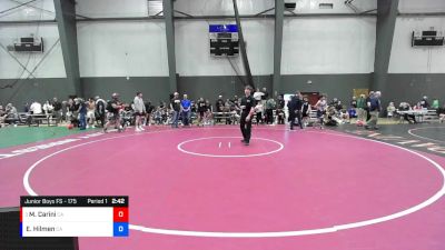 Junior Boys FS - 175 lbs Cons. Round 6 - Mario Carini, CA vs Evan Hilmen, CA
