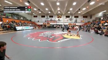 150 lbs Round 3 (6 Team) - Kason BW RSP Cahill, Shoshoni vs Logan Anderson, Worland High School