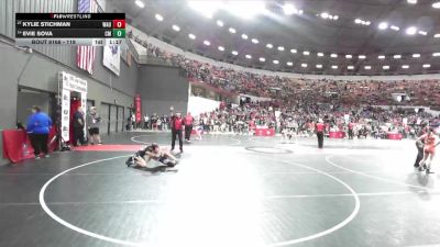 118 lbs Cons. Round 3 - Kylie Stichman, Waupaca vs Evie Sova, Cedarburg Matdogs