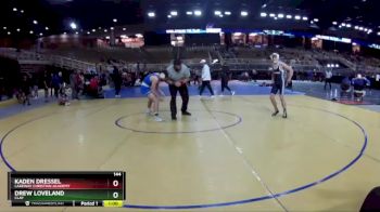144 lbs Cons. Round 3 - Drew Loveland, Clay vs Kaden Dressel, Lakeway Christian Academy