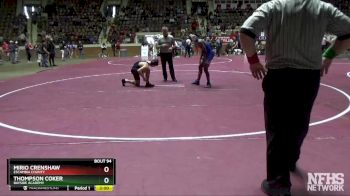 145 lbs Champ. Round 2 - Thompson Coker, Bayside Academy vs Mirio Crenshaw, Escambia County