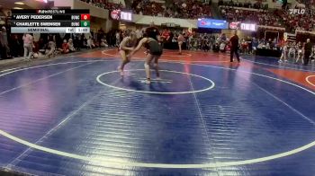 120 lbs Semifinal - Avery Pedersen, Glasgow Wrestling Club vs Charlette Swensen, Cougar Club Wrestling