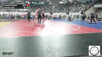 123 lbs Consi Of 64 #2 - Grayson Dykstra, Westmoore Wresting vs Maxwell Gray, Bridge Creek Wrestling