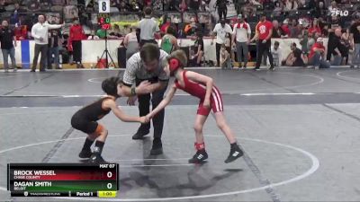 40 lbs Quarterfinal - Brock Wessel, Chase County vs Dagan Smith, Beloit