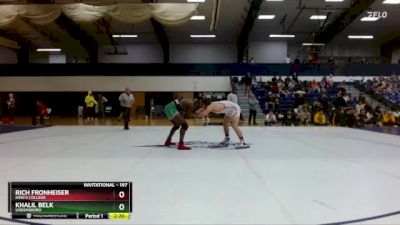 197 lbs 3rd Place Match - Rich Fronheiser, King`s College vs Khalil Belk, Greensboro