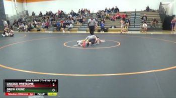 J-10 lbs Quarterfinal - Drew Krenz, L-M vs Lincoln Whitcome, Waverly Area Wrestling Club