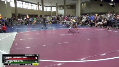 113 lbs Cons. Round 4 - Landon Higginbotham, Indians vs Matthew Pishotta, Black Hive