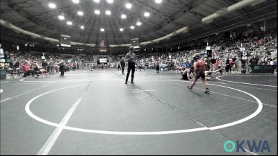 55 lbs Round Of 16 - Luxton Sullivan, Cushing Tigers vs Kinsley Siau, Broken Arrow Wrestling Club