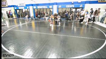 40 lbs Rr Rnd 2 - Braxton Lantz, Cushing Tigers vs Kohen Crowder, Checotah Matcats