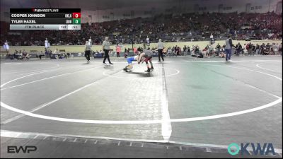 80 lbs 7th Place - Cooper Johnson, Oklahoma Phantom Wrestling Club vs Tyler Haxel, Lions Wrestling Academy