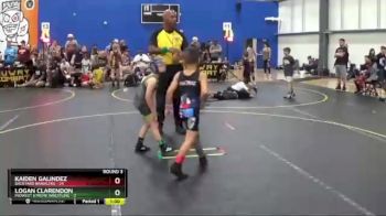 52 lbs Round 3 (6 Team) - Kaiden Galindez, Backyard Brawlers vs Logan Clarendon, Midwest Xtreme Wrestling