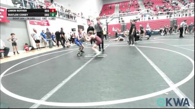 76 lbs Round Of 16 - Linkin Rother, Rough Riders vs Waylon Coney, Choctaw Ironman