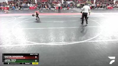 100 lbs Cons. Round 4 - Aspen Tritz, Wisconsin Rapids vs Easton Wingerson, Milton Monsters Wrestling Club