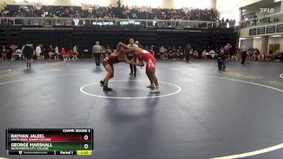 197 lbs Champ. Round 3 - Rayhan Jaleel, Santa Rosa Junior College vs George Marshall, Sacramento City College