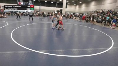 86 lbs Cons. Rd Of 32 - Giuseppe Gondolfi, Gladiators Academy Wrestling vs Slade Webster, Mat Pack Wrestling Club