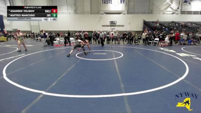 128 lbs Semifinal - Asadbek Tolibov, Wolf Wrestling Club (Long Island) vs Matteo Mancuso, Savage Wrestling Club