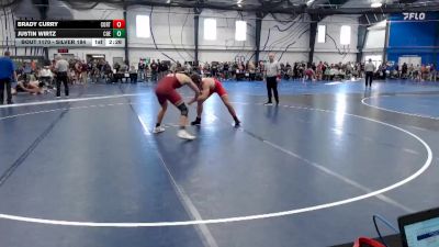 Silver 184 lbs Quarterfinal - Brady Curry, Cortland State vs Justin Wirtz, Coe
