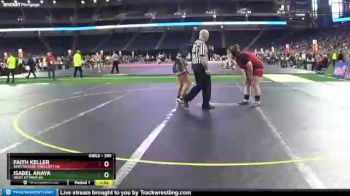 Girls - 255 lbs Quarterfinal - Faith Keller, Whittemore-Prescott HS vs Isabel Anaya, West Ottawa HS