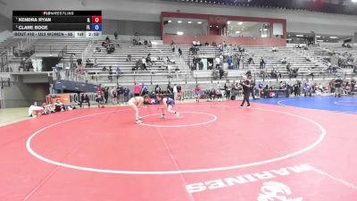 U23 Women - 53 lbs Cons. Semis - Kendra Ryan, IL vs Clare Booe, FL