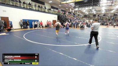 215 lbs Cons. Round 3 - Mitchell Reineke, Cadott vs Jackson Logghe, Glenwood City