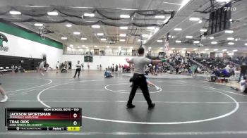 150 lbs Cons. Round 7 - Trae Rios, Lions Wrestling Academy vs Jackson Sportsman, Springdale Wrestling