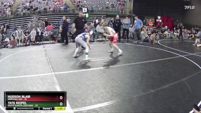 105 lbs Finals (8 Team) - Tate Riopel, South Dakota Lightning vs Hudson Blair, Nebraska Red