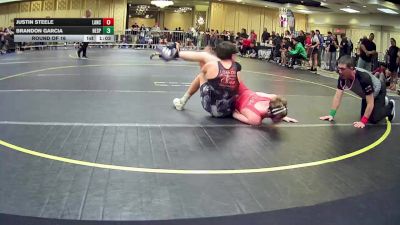 120 lbs Round Of 16 - Justin Steele, Lancer WC vs Brandon Garcia, Hesperia HS