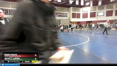 75 lbs Quarterfinal - Beckett Larsen, Top Of Utah Wrestling Club vs Bodie PHELPS, WEBER WARRIOR WRESTLING