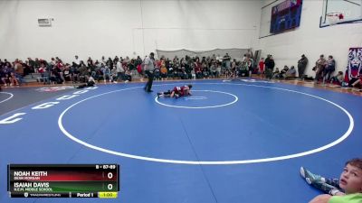 87-89 lbs Round 1 - Noah Keith, Dean Morgan vs Isaiah Davis, H.E.M. Middle School