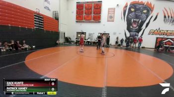 145-155 lbs Round 1 - Zack Kuntz, Greybull Basin Athletic Club vs Patrick Haney, Wyoming Unattached