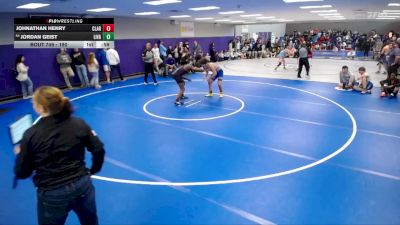 190 lbs Cons. Round 4 - Jordan Geist, Livingston Academy vs Johnathan Henry, Clarksville High School