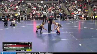 50 lbs Champ. Round 1 - Renaldo Rodriguez Spencer Jr, Hammer Time Wrestling Academy vs Greyson Terry, Nebraska Boyz