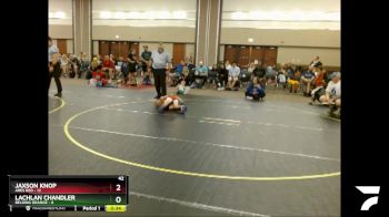 53 lbs Round 2 (4 Team) - Lachlan Chandler, Belding Orange vs Jaxson Knop, Ares Red