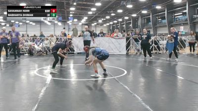110 lbs Round 3 (4:30pm Friday) - Nabhanya Dhiman, Lady Reapers vs Savannah Kerr, NCWAY National Team