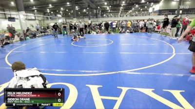 55 lbs Round 2 (6 Team) - Felix Melendez, PIT BULL WRESTLING ACADEMY vs Gideon Drane, GREAT NECK WC - GOLD