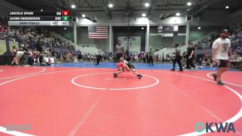 52 lbs Semifinal - Lincoln Spain, Raw Wrestling Club vs Jaxen Henderson, Beggs Youth Wrestling Program