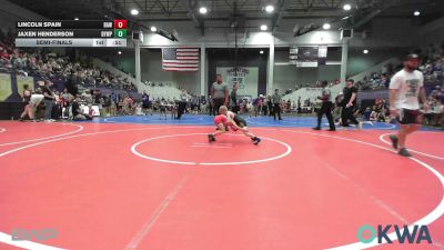 52 lbs Semifinal - Lincoln Spain, Raw Wrestling Club vs Jaxen Henderson, Beggs Youth Wrestling Program