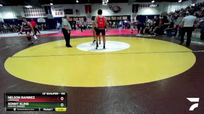 190 lbs Semifinal - Sonny Kling, Canyon Springs vs Nelson Ramirez, Lakewood
