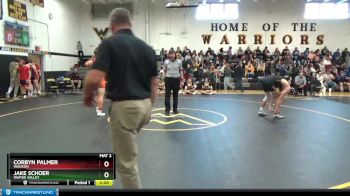 195 lbs Semifinal - Corbyn Palmer, Waukon vs Jake Schoer, Wapsie Valley