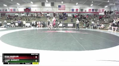 157 lbs Quarterfinal - Casey Barnett, Tiffin vs Ryan Wheeler, Colorado Mesa