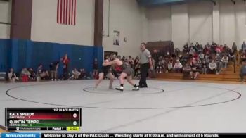 170 lbs Finals (2 Team) - Kale Speedy, Pike Central vs Quintin Tempel, Heritage Hills