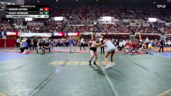 G - 145 lbs Cons. Round 2 - Nizhoni Haynes, Arlee Girls vs Kacey Springer, Stevensville Girls