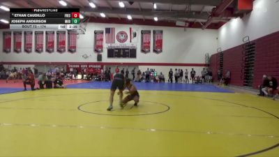 174 lbs Champ. Round 1 - Ethan Caudillo, Fresno City College vs Joseph Anderson, Modesto Junior College