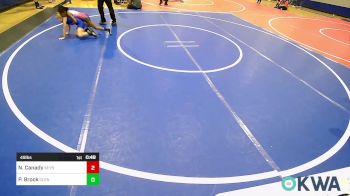 49 lbs Rr Rnd 5 - Na`Kya Canady, Keystone Kids vs Peyton Brock, Glenpool Youth Wrestling